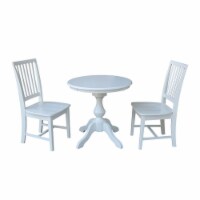 30  Round Top Pedestal Table - With 2 Mission Chairs