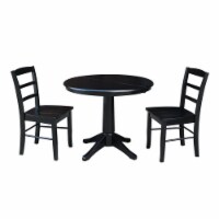 36  Round Extension Dining Table With 2 Madrid Chairs