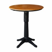 36  Round Top Pedestal Table With 12  Leaf - Dining  Counter  or Bar Height