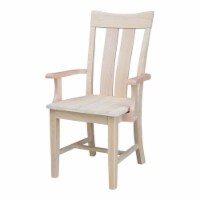Ava Unfinished Wood Arm Chair