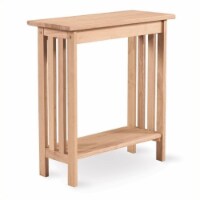 International Concepts Unfinished Natural Wood Mission Entry Table