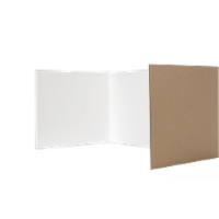 18 x 48 Study Carrel White Corrugated Bulk Pack of 24