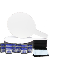 Oval Dry Erase Answer Paddle + Pen + Student Eraser - Class Pack of 12 Sets Retail