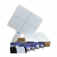 Rectangular Graph Double Sided Dry Erase Answer Paddle + Pens + Erasers - Class Pack 12 Bulk