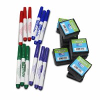 Class Pack of 12 Student Erasers and Colored Pens