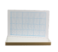 12 x 18 Two Sided Quadrant Grid Dry Erase Board - 1/2  Square Bulk Class Pack  12
