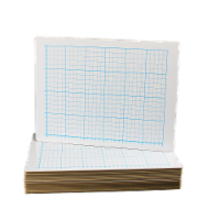 12 x 18 Two Sided Quadrant Grid Dry Erase Board - 1/2  Square Bulk Class Pack  24