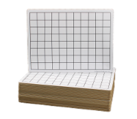 9 x 12 Two Sided 1 Squares Grid Board Bulk 24 Pack