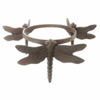 VCS WIDGPS Wrought Iron Dragonfly Globe Stand, 8.8 diameter, 6 height