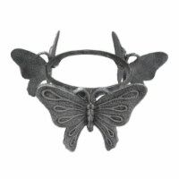 Very Cool Stuff Wrought Iron Butterfly Plant/Globe Stand, Silver, 8.5  diameter