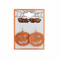 FAF Glitter Pumpkin Earrings - Orange Perspective: Main
