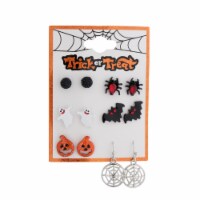 Pumpkin & Spider Earrings - 6 Pack Perspective: Main
