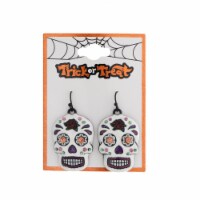 Sugar Skull Earrings - White Perspective: Main