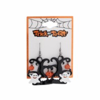FAF Ghost & Tree Earrings - Black/White Perspective: Main