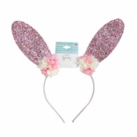 Glitter Bunny Ears Headband - Pink Perspective: Main