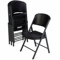 LIFETIME Commercial Grade Folding Chair, 4 Pack, Black