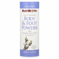Nutribiotic Natural Body & Foot Powder Unscented, 4 Ounces