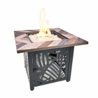 Endless Summer Darby 30 Inch Square Outdoor UV Printed LP Gas Fire Pit​ Table
