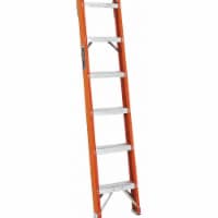 Louisville Straight Ladder,6 ft.,Fiberglass,Natural FH1006