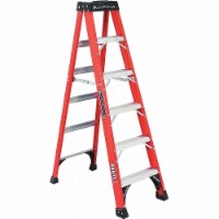 Louisville Stepladder,Fiberglass,6 ft. H,375 lb Cap  FS1406HD
