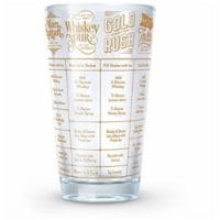 Fred and Friends FRED5192625 Good Measure Cocktail Recipe Glass - Whiskey