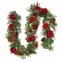 9 ft. Decorated Vienna Waltz Garland with LED Lights