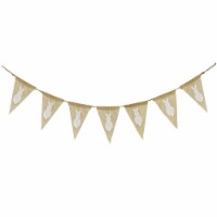 National Tree Company Easter Bunny Hanging Banner Decoration, White, Easter Collection, 70