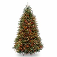 National Tree Company Dunhill Fir 6.5 Foot Christmas Tree with Multicolor Lights