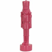 HGTV Home Collection Resin Christmas Themed Nut Cracker, Polyresin and Stone Powder, Pink,
