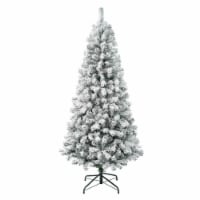 National Tree Company First Traditions Acacia Flocked Tree Christmas Tree, 6 ft