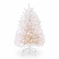 National Tree Company 4.5 ft Pre-Lit Artificial Full Christmas Tree, White, Dunhill Fir,