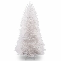 National Tree Company Artificial Full Christmas Tree, White, Dunhill Fir, Includes Stand, 6.5