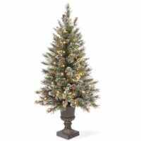4 ft. Glittery Bristle Entrance Tree with Clear Lights