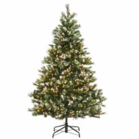 6.5 ft. Glittery Pine Tree with Clear Lights