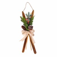 17 Holiday Skis Artificial Floral Christmas Wall Decor - National Tree Company