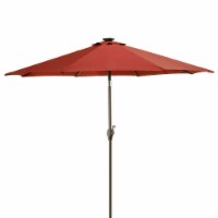 9 ft. Umbrella with Solar Power LED Lights, Cherry