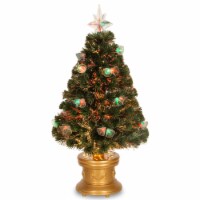 36  Fiber Optic Fireworks Tree with Double Bells and Gold LED Base