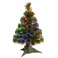 18  Fiber Optic Ice Tree with with Green Base-Battery Operated w/Timer