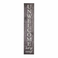 39 Halloween “Unwelcome Porch Sign with Spider Webs