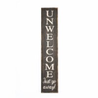 39 Halloween “Unwelcome Porch Sign, Gray Color