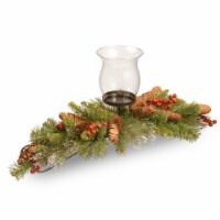 National Tree Company 30 Crestwood Spruce Centerpiece and Candle Holder