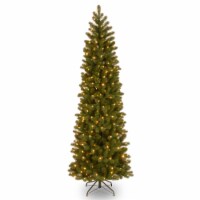 National Tree Company 6.5 ft Pre-Lit 'Feel Real' Artificial Slim Downswept Christmas Tree,