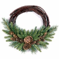 National Tree Company 16 Inch Artificial Christmas Holiday Wreath w/ Pine Cones