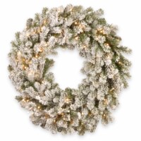 National Tree 266738 24 in. Feel Real Spruce Artificial Wreath