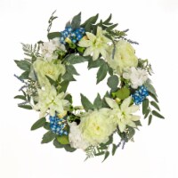24 Spring Dahlia, Peony, and Hydrangea Wreath