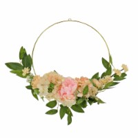 18 Spring Peony and Rose Hoop Wreath