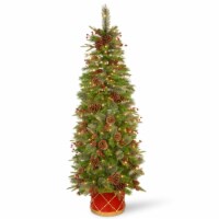 6 ft. Colonial Slim Half Tree with Clear Lights