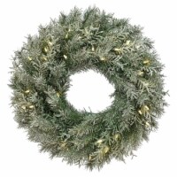 National Tree Company Pre-Lit Artificial Christmas Wreath, Green, Norwood Fir, Dual Color LED