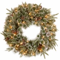 National Tree Company 24 Pre-Lit 'Feel Real' Artificial Christmas Wreath, Liberty Pine,