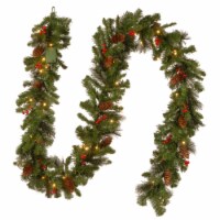 National Tree Company Crestwood Spruce 9 Ft Prelit Flocked Christmas Garland